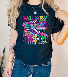 Walk by Faith not by sight-White Font-Complete